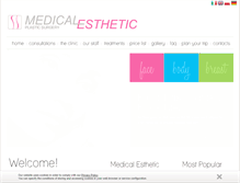 Tablet Screenshot of medicalesthetic.eu